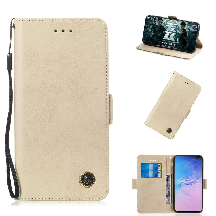 Multifunctional Horizontal Flip Retro Leather Case with Card Slot & Holder for Galaxy S10+