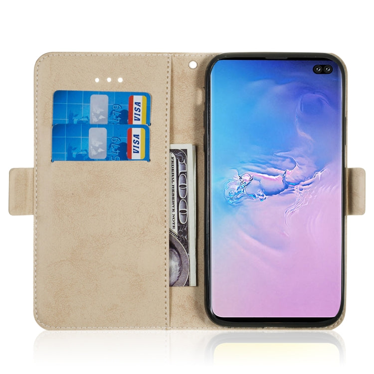 Multifunctional Horizontal Flip Retro Leather Case with Card Slot & Holder for Galaxy S10+