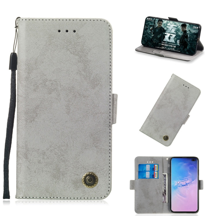 Multifunctional Horizontal Flip Retro Leather Case with Card Slot & Holder for Galaxy S10+