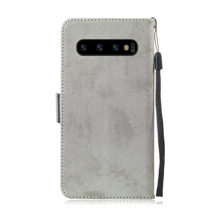 Multifunctional Horizontal Flip Retro Leather Case with Card Slot & Holder for Galaxy S10+