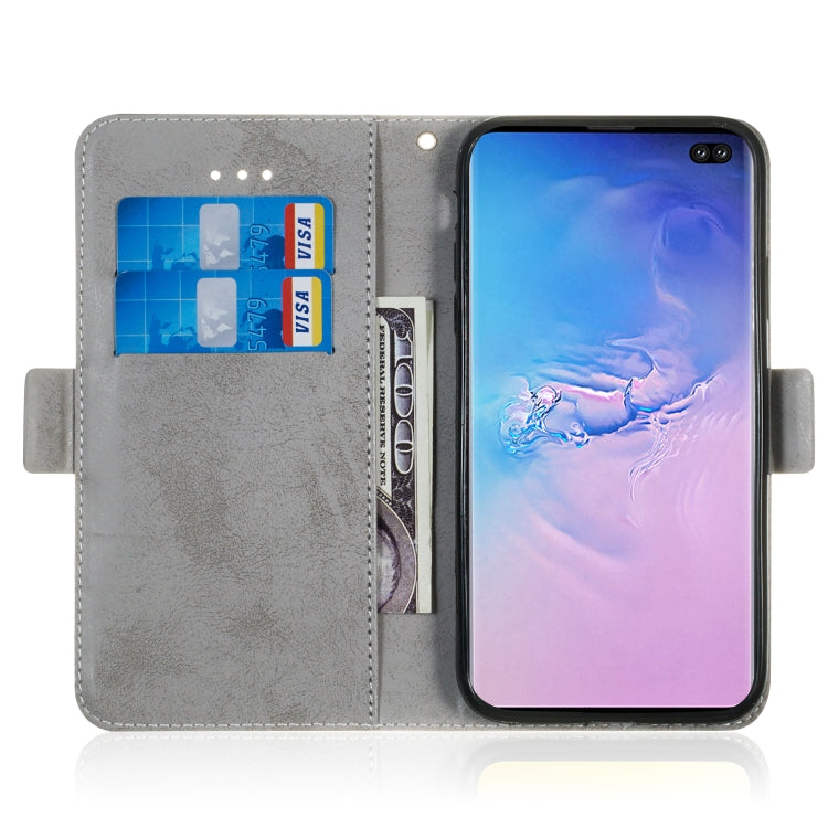 Multifunctional Horizontal Flip Retro Leather Case with Card Slot & Holder for Galaxy S10+