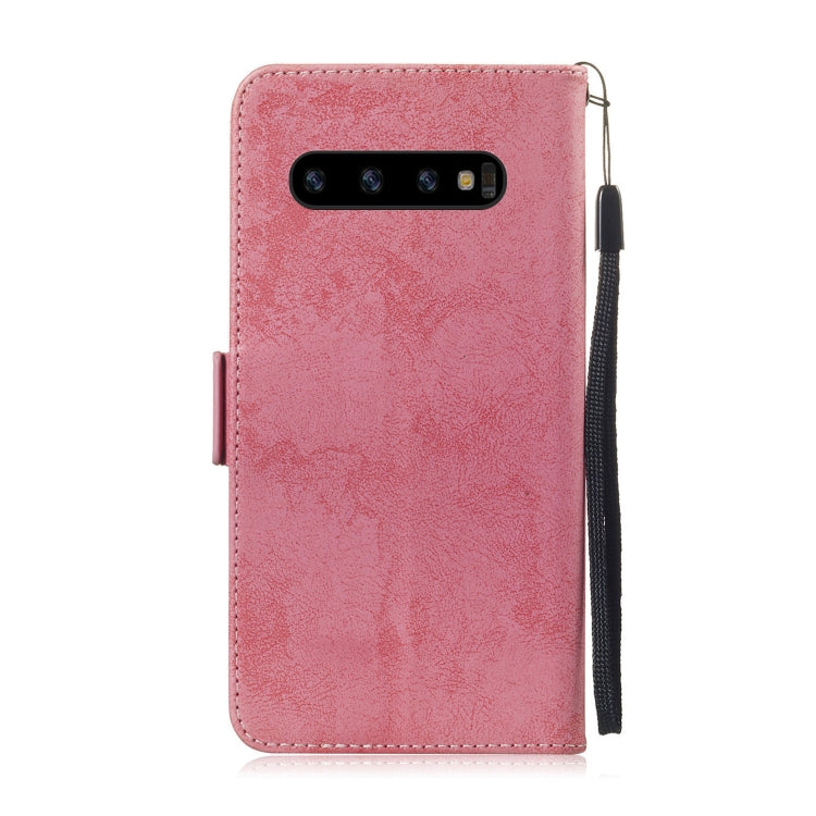 Multifunctional Horizontal Flip Retro Leather Case with Card Slot & Holder for Galaxy S10