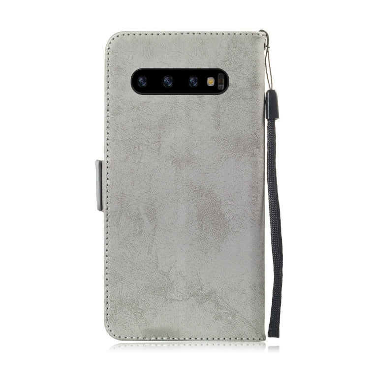 Multifunctional Horizontal Flip Retro Leather Case with Card Slot & Holder for Galaxy S10