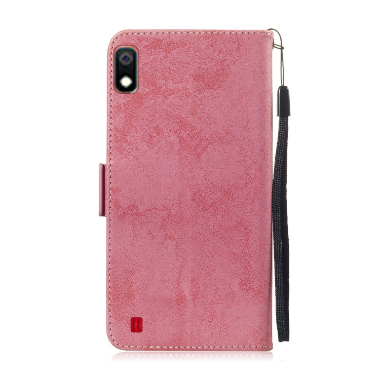 Multifunctional Horizontal Flip Retro Leather Case with Card Slot & Holder for Galaxy A10