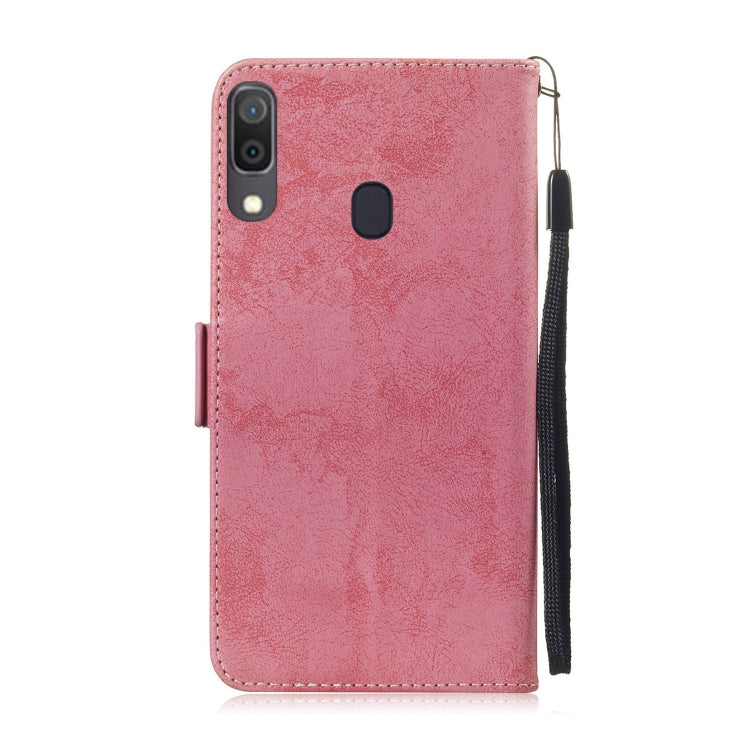 Multifunctional Horizontal Flip Retro Leather Case with Card Slot & Holder for Galaxy A30