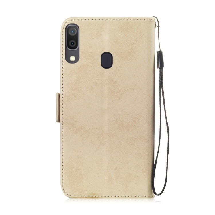 Multifunctional Horizontal Flip Retro Leather Case with Card Slot & Holder for Galaxy A30