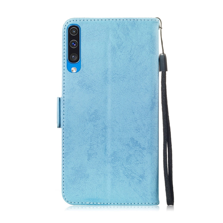 Multifunctional Horizontal Flip Retro Leather Case with Card Slot & Holder for Galaxy A50