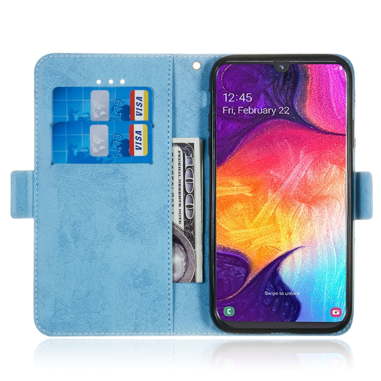 Multifunctional Horizontal Flip Retro Leather Case with Card Slot & Holder for Galaxy A50