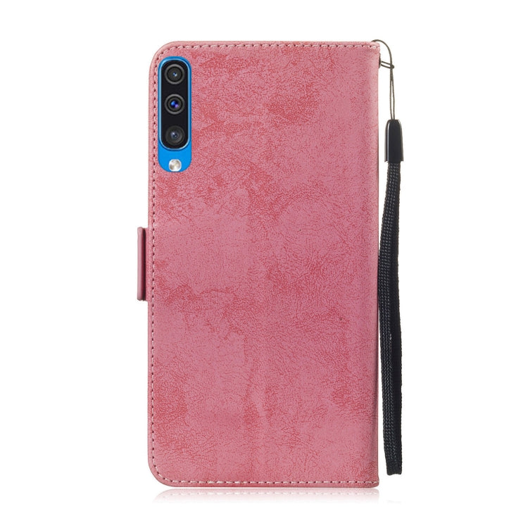 Multifunctional Horizontal Flip Retro Leather Case with Card Slot & Holder for Galaxy A50