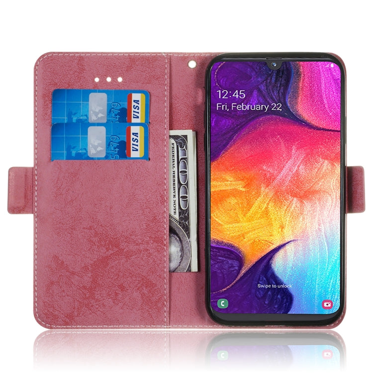 Multifunctional Horizontal Flip Retro Leather Case with Card Slot & Holder for Galaxy A50