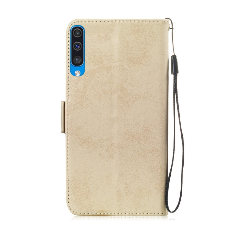 Multifunctional Horizontal Flip Retro Leather Case with Card Slot & Holder for Galaxy A50