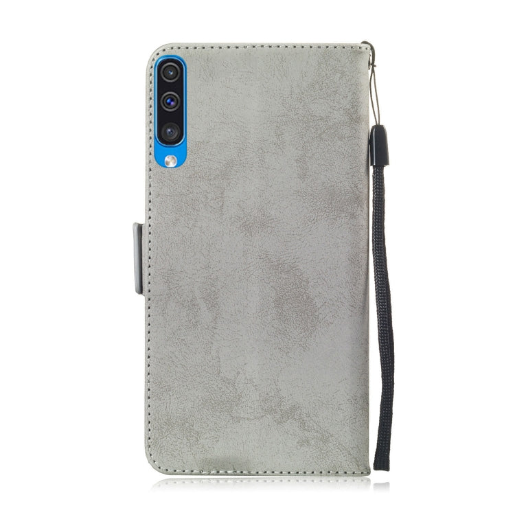 Multifunctional Horizontal Flip Retro Leather Case with Card Slot & Holder for Galaxy A50