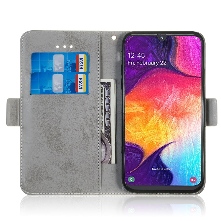 Multifunctional Horizontal Flip Retro Leather Case with Card Slot & Holder for Galaxy A50