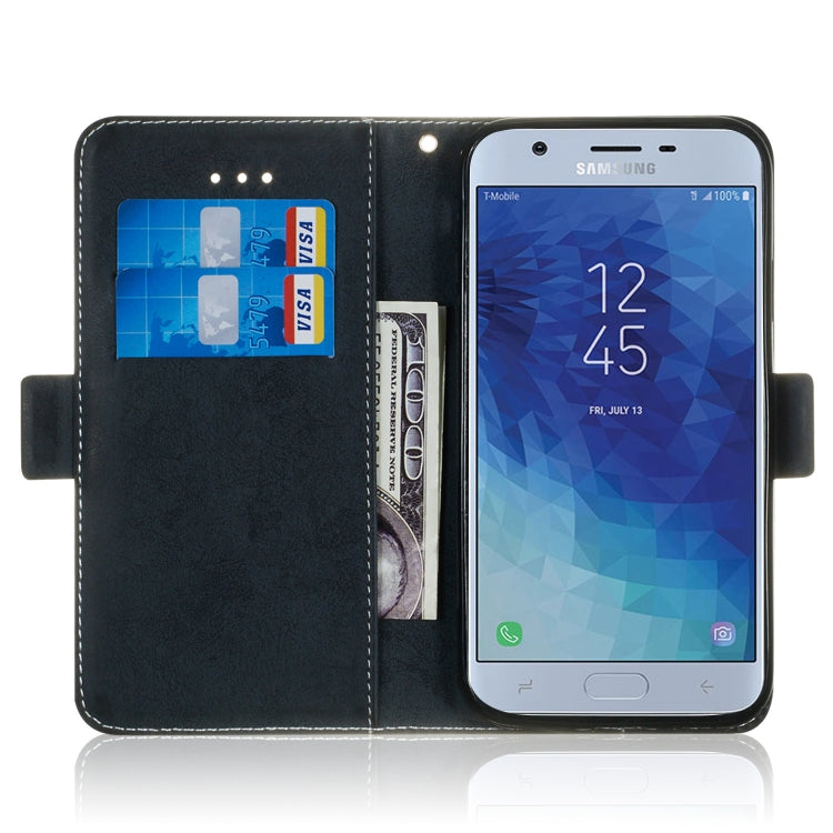 Multifunctional Horizontal Flip Retro Leather Case with Card Slot & Holder for Galaxy J7 2018