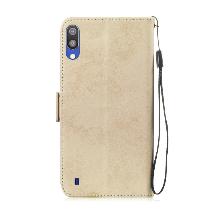 Multifunctional Horizontal Flip Retro Leather Case with Card Slot & Holder for Galaxy M10