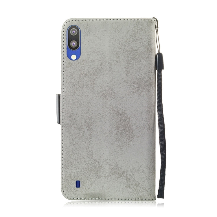 Multifunctional Horizontal Flip Retro Leather Case with Card Slot & Holder for Galaxy M10