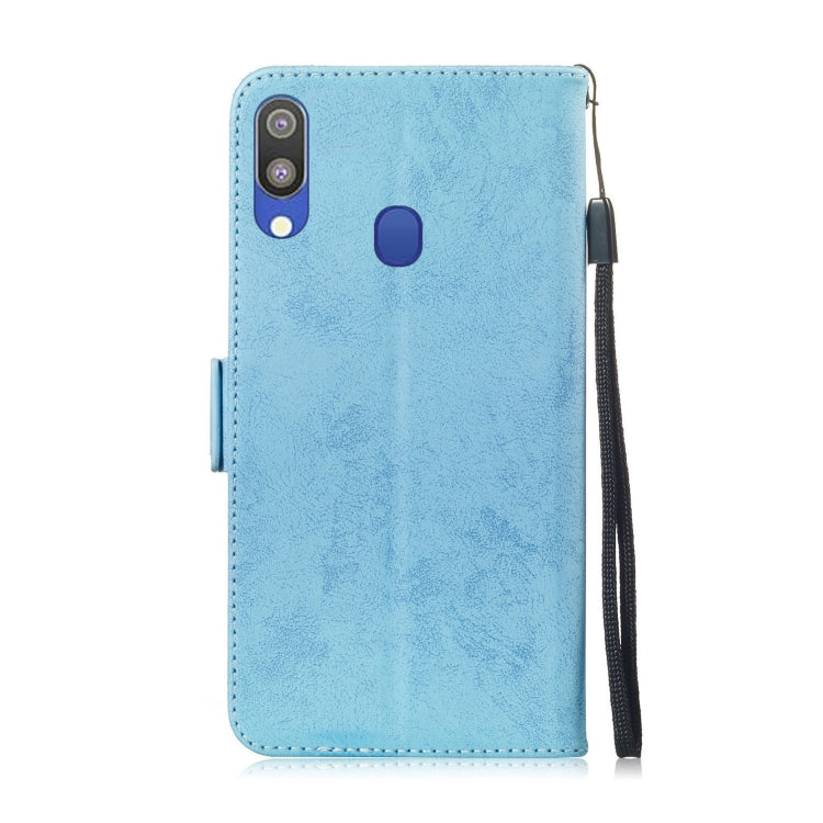 Multifunctional Horizontal Flip Retro Leather Case with Card Slot & Holder for Galaxy M20