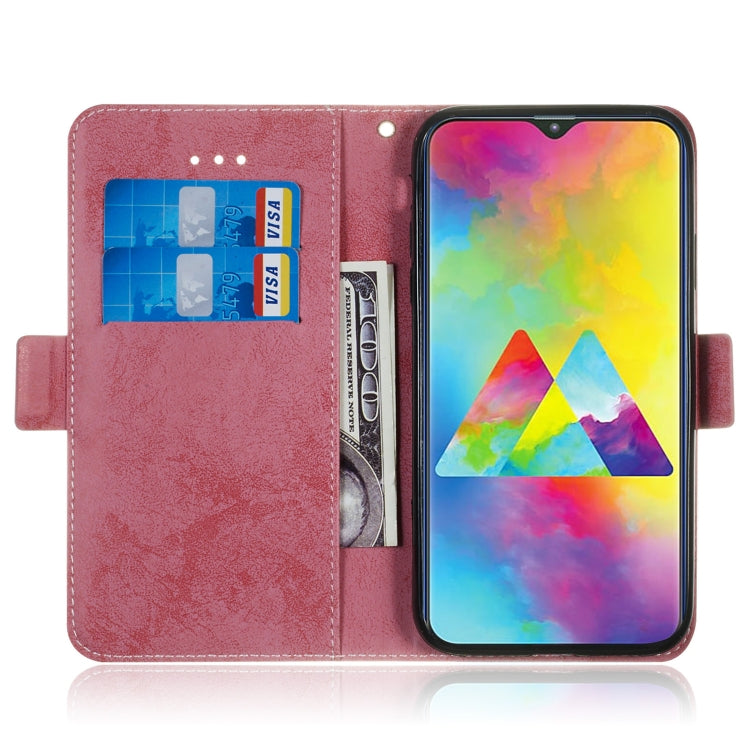 Multifunctional Horizontal Flip Retro Leather Case with Card Slot & Holder for Galaxy M20