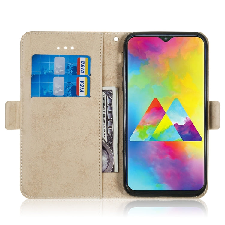 Multifunctional Horizontal Flip Retro Leather Case with Card Slot & Holder for Galaxy M20