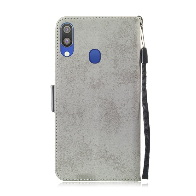 Multifunctional Horizontal Flip Retro Leather Case with Card Slot & Holder for Galaxy M20