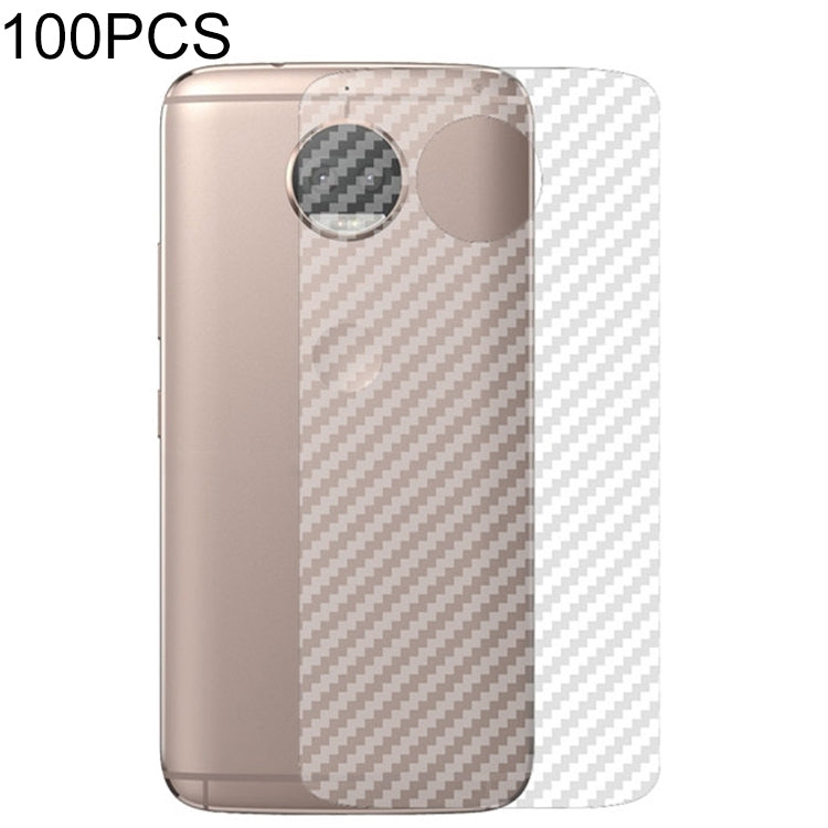 100 PCS Carbon Fiber Material Skin Sticker Back Protective Film For Motorola Moto E5 Plus