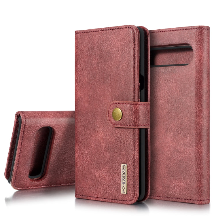 DG.MING Crazy Horse Texture Flip Detachable Magnetic Leather Case with Holder & Card Slots & Wallet for Galaxy S10 5G