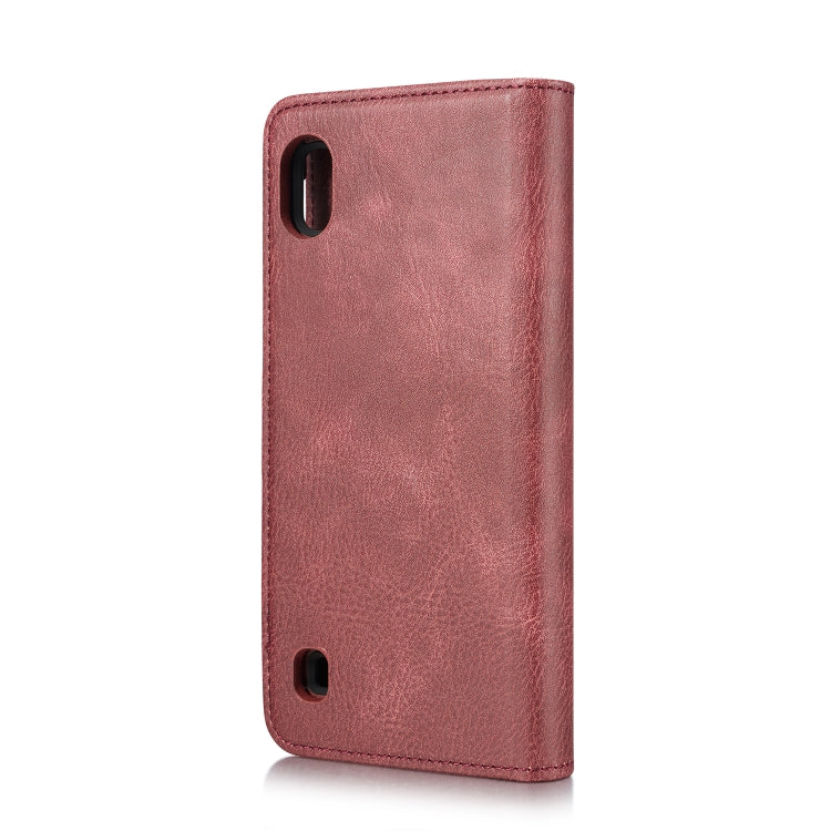 DG.MING Crazy Horse Texture Flip Detachable Magnetic Leather Case with Holder & Card Slots & Wallet for Galaxy A10