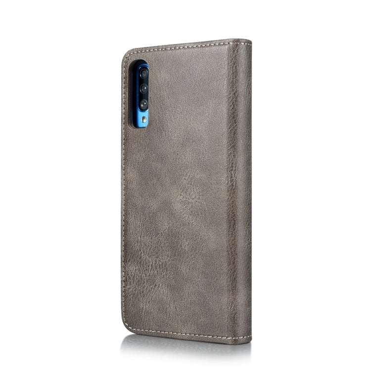 DG.MING Crazy Horse Texture Flip Detachable Magnetic Leather Case with Holder & Card Slots & Wallet for Galaxy A70