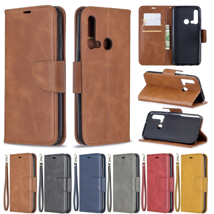 Retro Lambskin Texture Pure Color Horizontal Flip PU Leather Case with Holder & Card Slots & Wallet & Lanyard for Huawei P20 lite (2019) / nova 5i