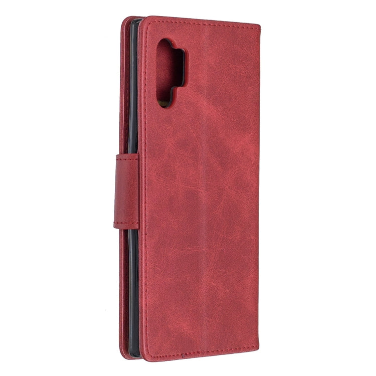 Retro Lambskin Texture Pure Color Horizontal Flip PU Leather Case with Holder & Card Slots & Wallet & Lanyard for Galaxy Note10+