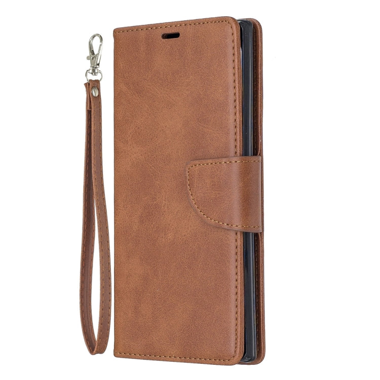 Retro Lambskin Texture Pure Color Horizontal Flip PU Leather Case with Holder & Card Slots & Wallet & Lanyard for Galaxy Note10+