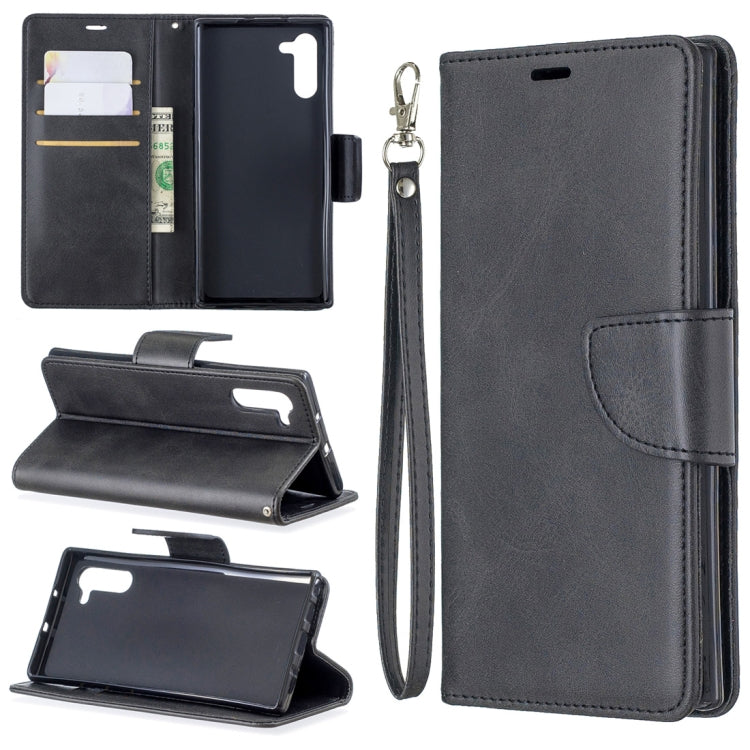 Retro Lambskin Texture Pure Color Horizontal Flip PU Leather Case with Holder & Card Slots & Wallet & Lanyard for Galaxy Note10