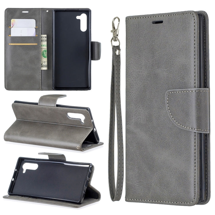 Retro Lambskin Texture Pure Color Horizontal Flip PU Leather Case with Holder & Card Slots & Wallet & Lanyard for Galaxy Note10