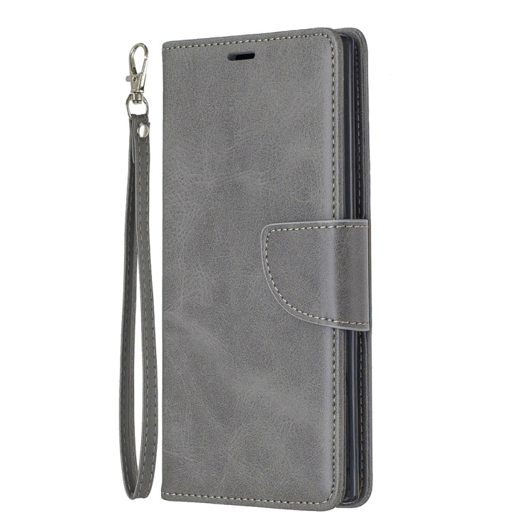 Retro Lambskin Texture Pure Color Horizontal Flip PU Leather Case with Holder & Card Slots & Wallet & Lanyard for Galaxy Note10