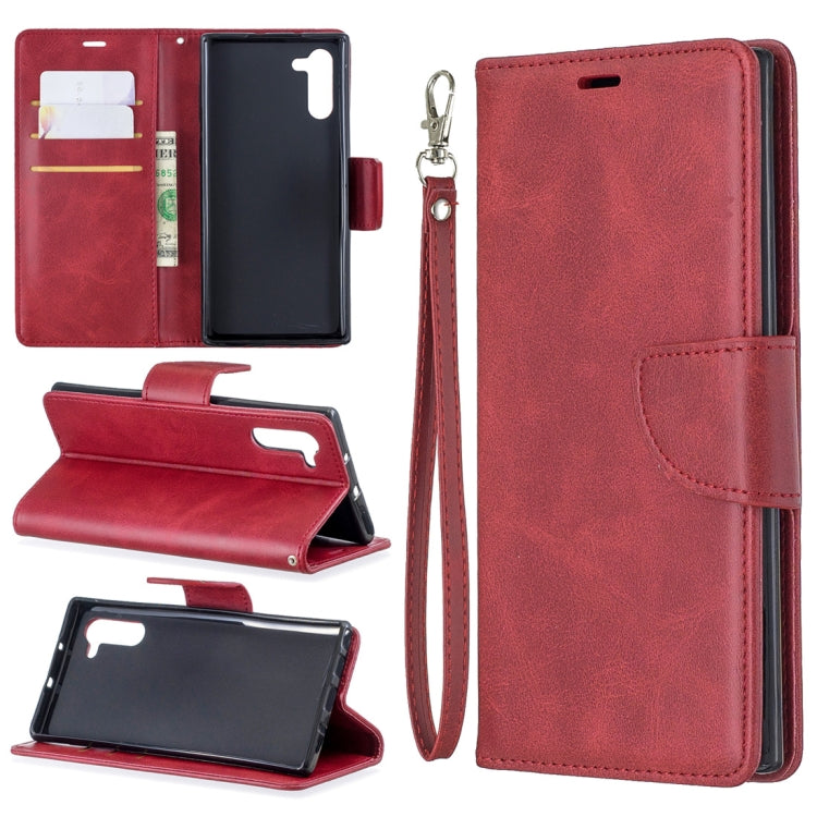 Retro Lambskin Texture Pure Color Horizontal Flip PU Leather Case with Holder & Card Slots & Wallet & Lanyard for Galaxy Note10