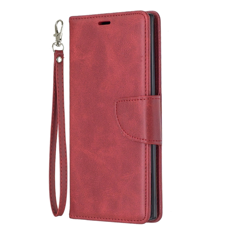 Retro Lambskin Texture Pure Color Horizontal Flip PU Leather Case with Holder & Card Slots & Wallet & Lanyard for Galaxy Note10