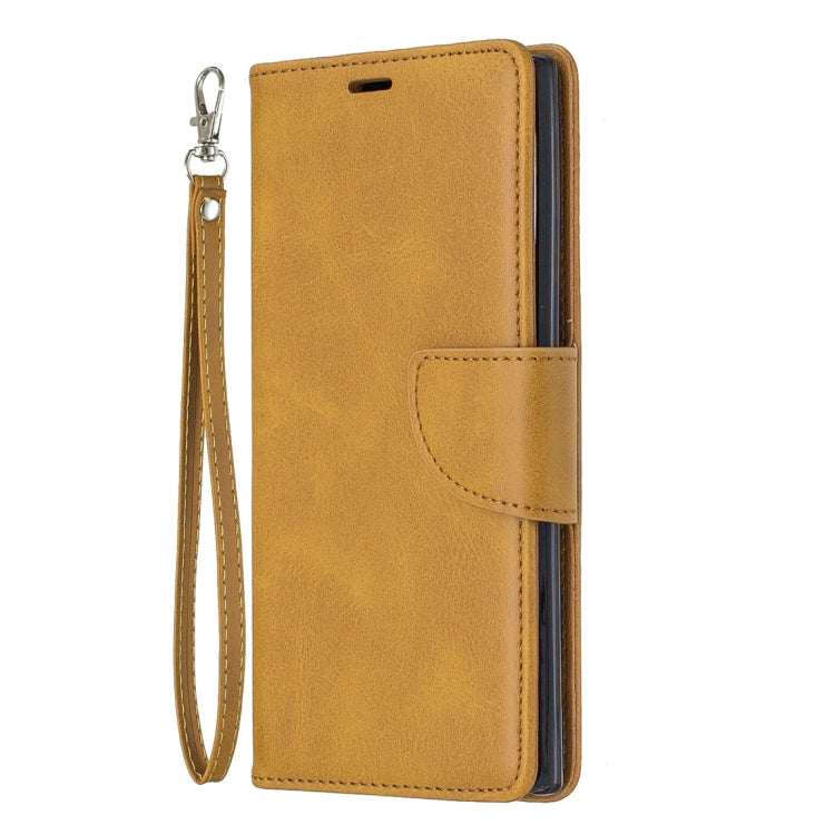 Retro Lambskin Texture Pure Color Horizontal Flip PU Leather Case with Holder & Card Slots & Wallet & Lanyard for Galaxy Note10