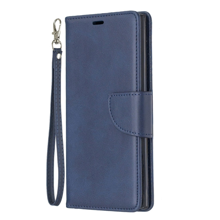 Retro Lambskin Texture Pure Color Horizontal Flip PU Leather Case with Holder & Card Slots & Wallet & Lanyard for Galaxy Note10