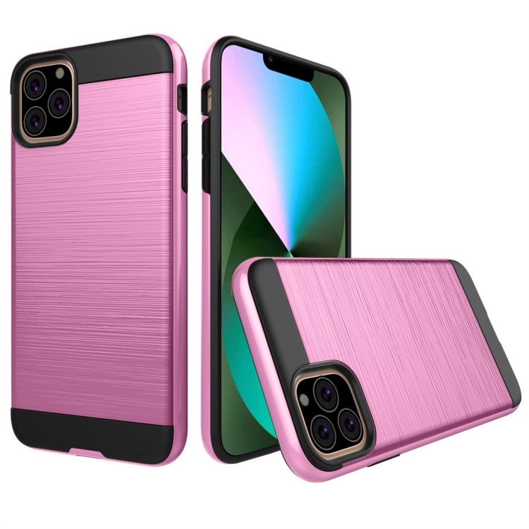 For iPhone 11 Pro Max Brushed Texture Shockproof Rugged Armor Protective Case