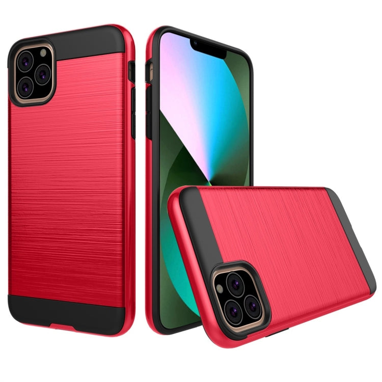 For iPhone 11 Pro Max Brushed Texture Shockproof Rugged Armor Protective Case