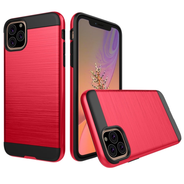For iPhone 11 Pro Max Brushed Texture Shockproof Rugged Armor Protective Case