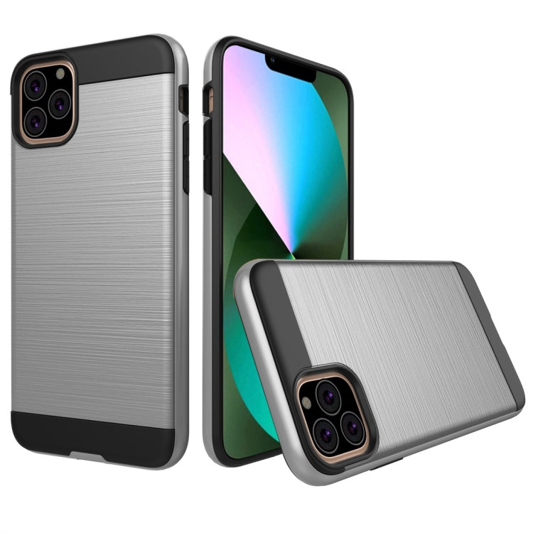 For iPhone 11 Pro Max Brushed Texture Shockproof Rugged Armor Protective Case