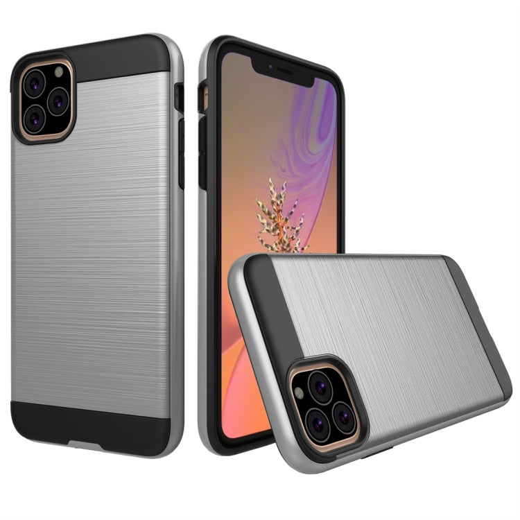 For iPhone 11 Pro Max Brushed Texture Shockproof Rugged Armor Protective Case