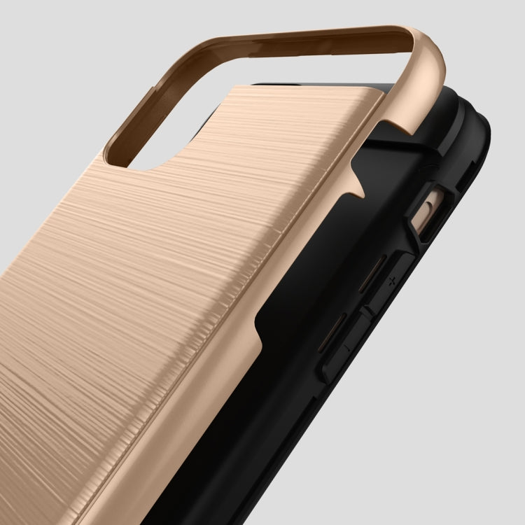 For iPhone 11 Brushed Texture Shockproof Rugged Armor Protective Case