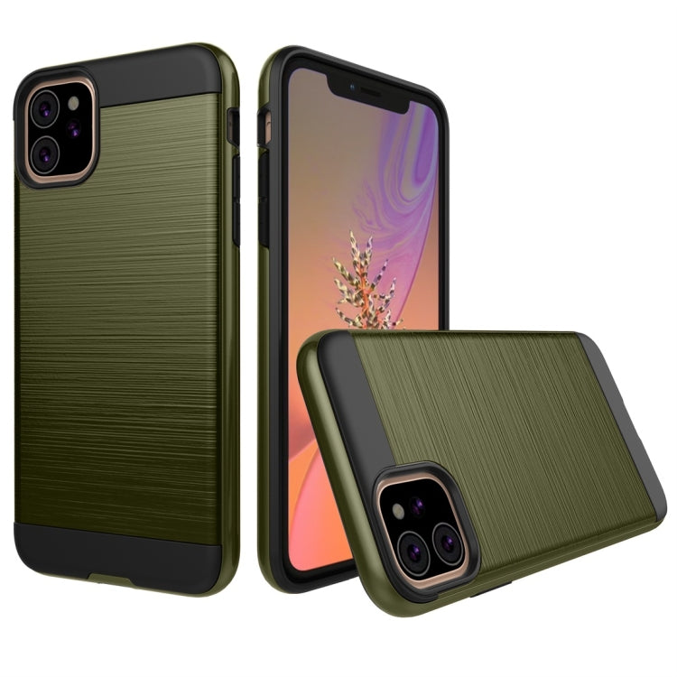 For iPhone 11 Brushed Texture Shockproof Rugged Armor Protective Case