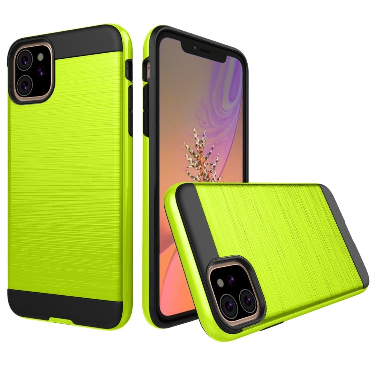For iPhone 11 Brushed Texture Shockproof Rugged Armor Protective Case