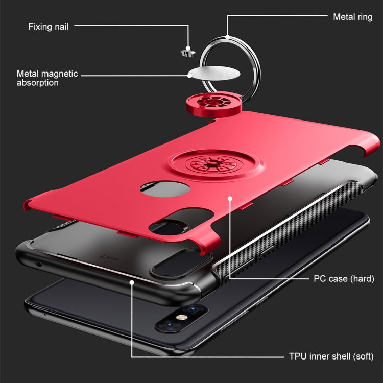 Magnetic 360 Degrees Rotation Ring Armor Phone Protective Case for Xiaomi Mix 3