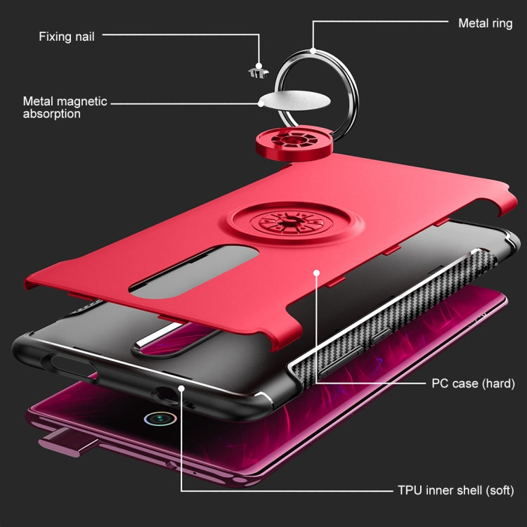 Magnetic 360 Degrees Rotation Ring Armor Phone Protective Case for Xiaomi Redmi K20