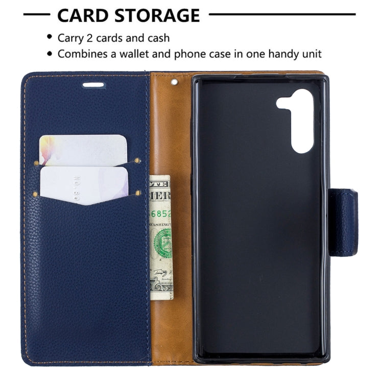 Litchi Texture Pure Color Horizontal Flip PU Leather Case with Holder & Card Slots & Wallet & Lanyard for Galaxy Note10