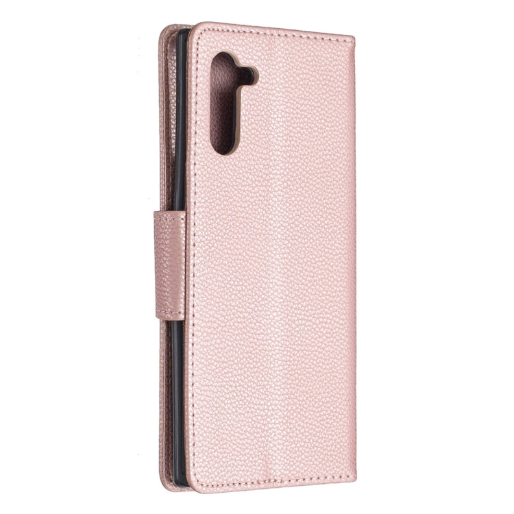 Litchi Texture Pure Color Horizontal Flip PU Leather Case with Holder & Card Slots & Wallet & Lanyard for Galaxy Note10